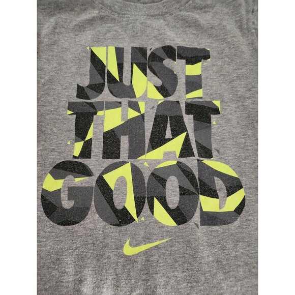 Nike T-Shirt The Nike Tee Boys Size S Athletic Cut Gray Graphic Print Pullover - Picture 2 of 11